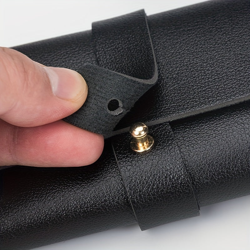 Men's PVC Leather Glasses Case Soft Bag for Outgoing
