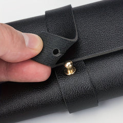Men's PVC Leather Glasses Case Soft Bag for Outgoing