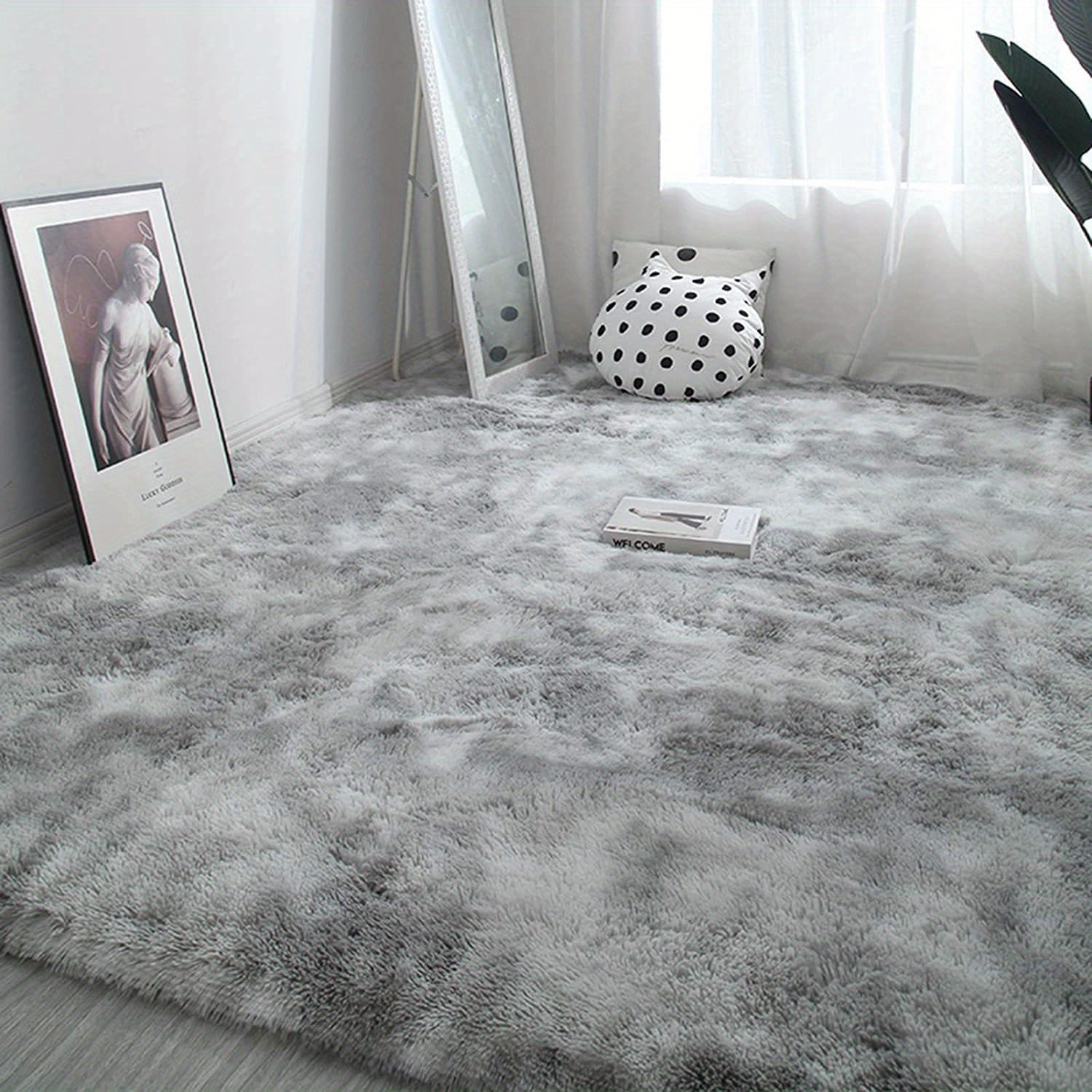 Soft Non-Slip Shag Area Rug for Living Room Bedroom Decor Machine Washable