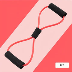 8-Word Resistance Chest Expander Elastic Tension Bands for Workout