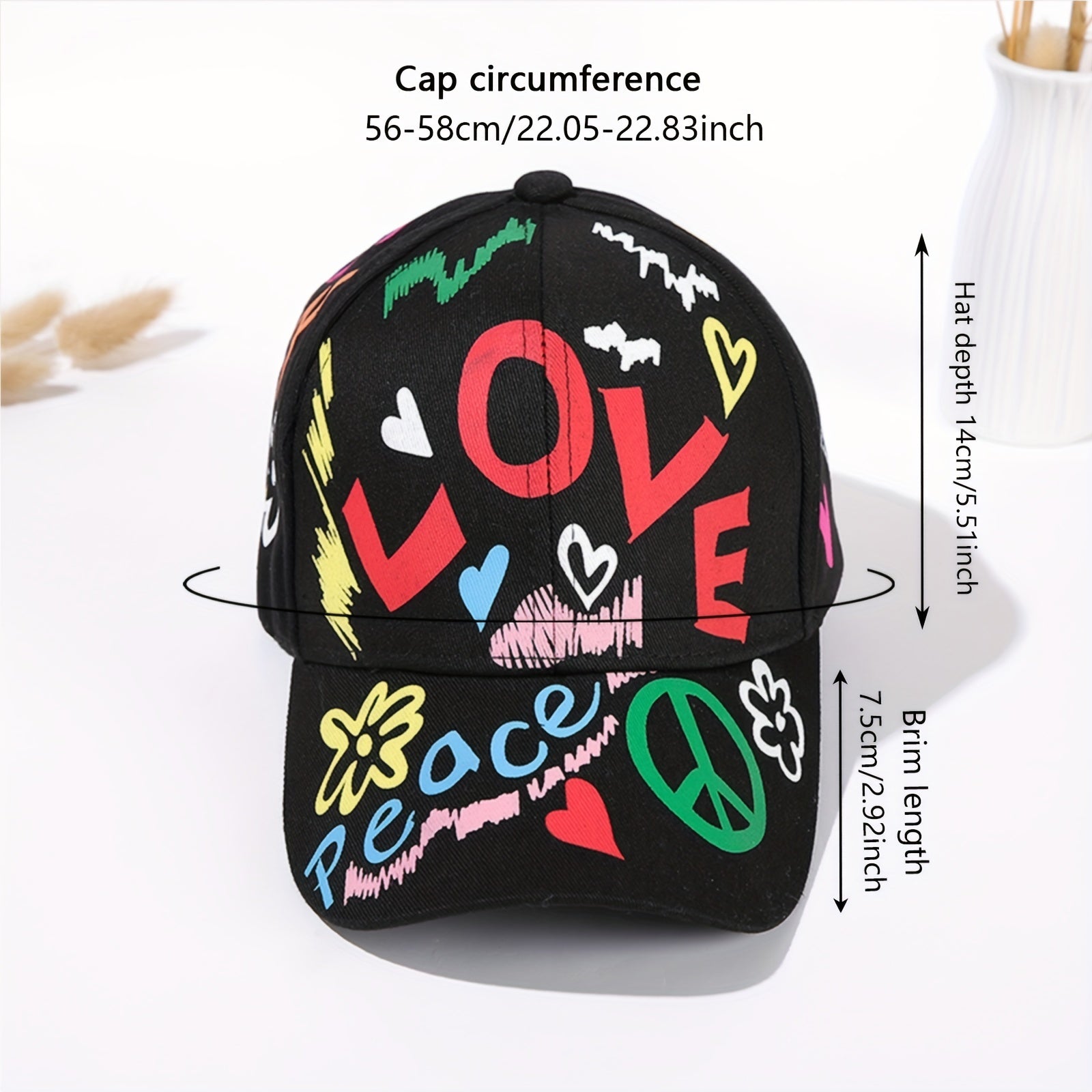 Graffiti Cartoon Baseball Cap Unisex Hip Hop Sun Hat
