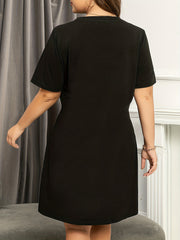Casual Dress Women's Solid Short Sleeve Round Neck Medium Stretch Mini