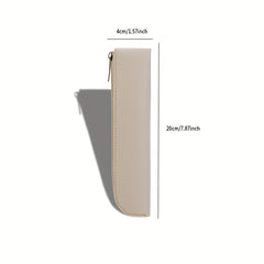 Leather Pencil Case with Zipper