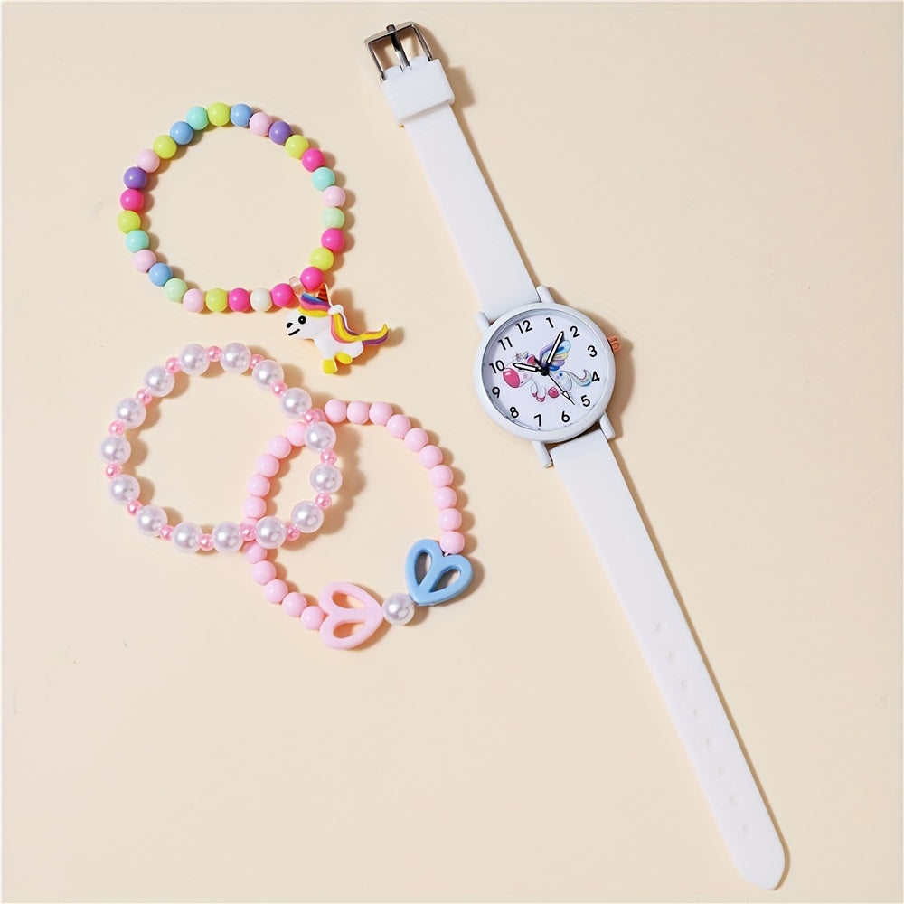 Unicorn Silicone Tape Children's Watch Set