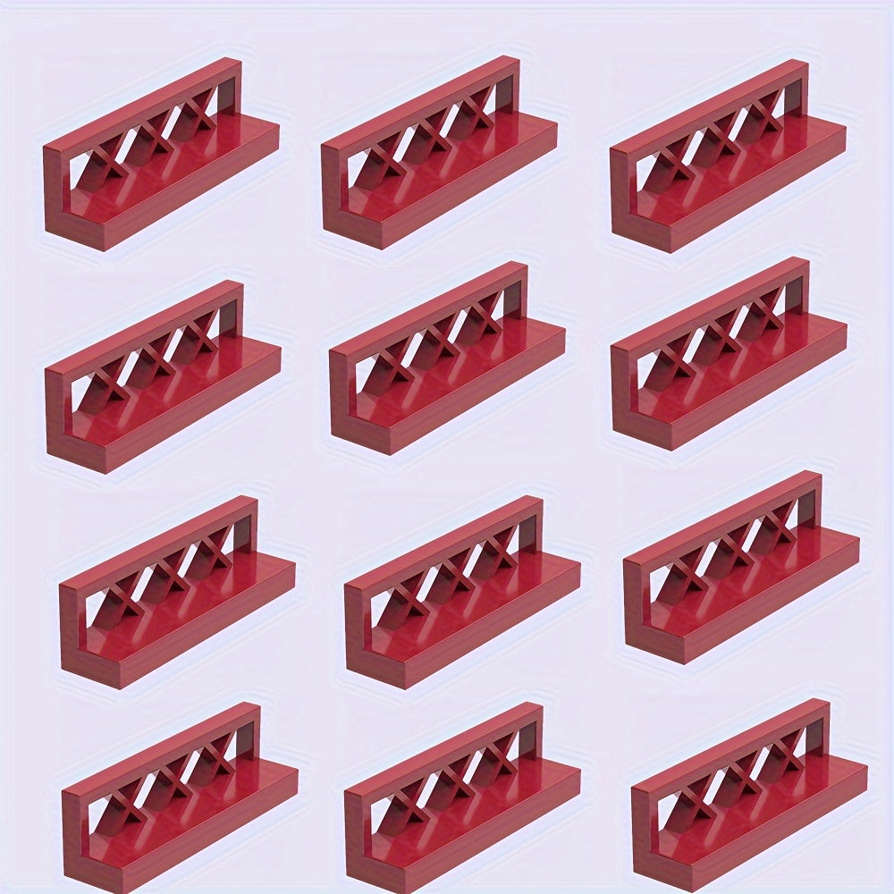 12-Piece Farm and Garden Building Blocks Set with Bridge and Fence