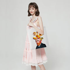 Sunflower Canvas Tote Bag for Fitness and Daily Use