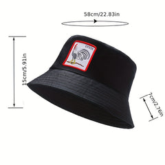 Animal Embroidery Fisherman's Hat Sunscreen Casual Hat