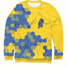 Clash Hexagon Pattern Sweatshirt For Kids Boy's Top