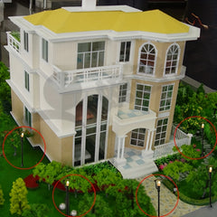 5pcs Model Street Light Building Sand Plate Mould Dollhouse Decoration