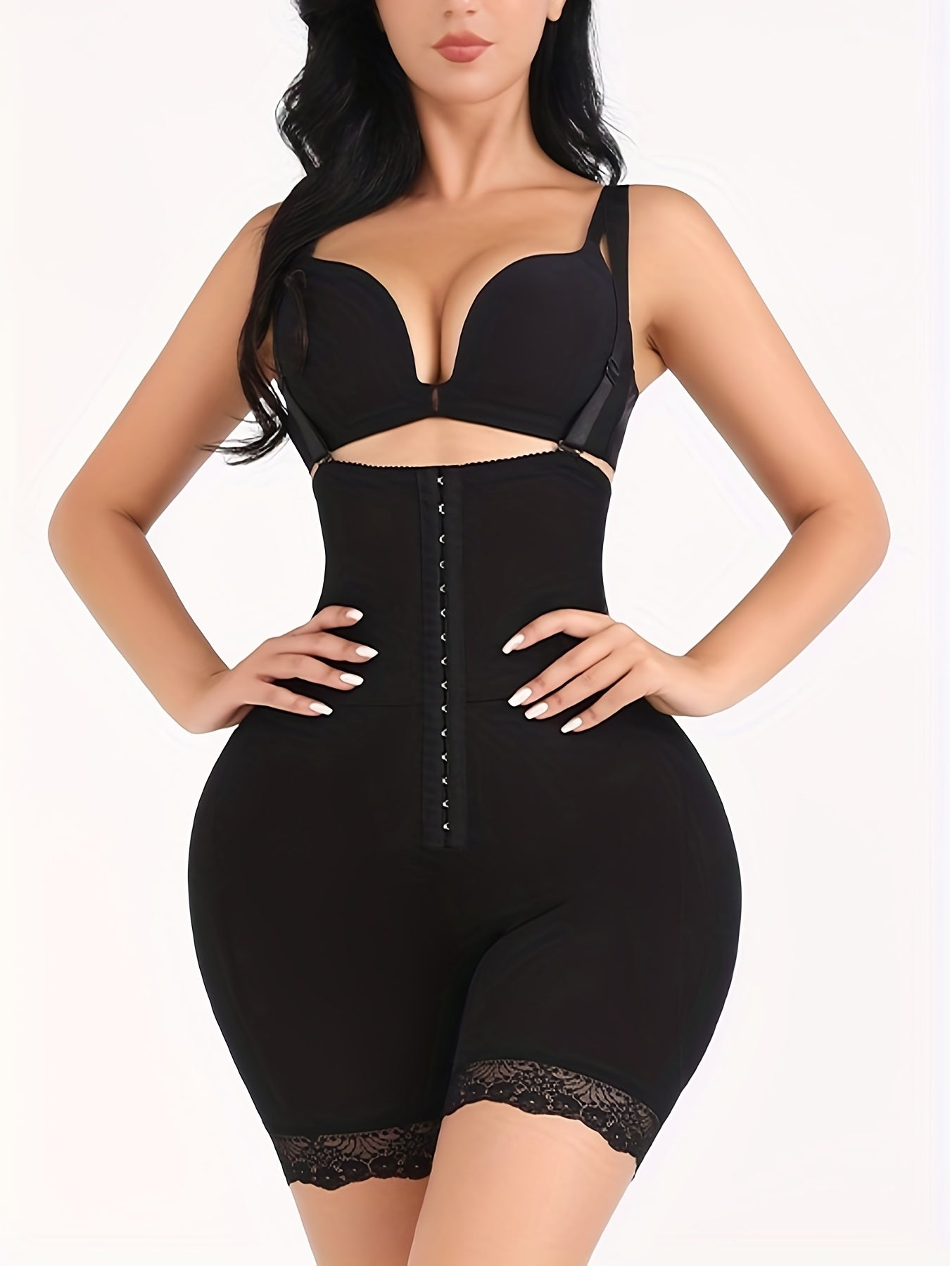 Lace Trim Shaping Shorts Tummy Control Slimming Underwear