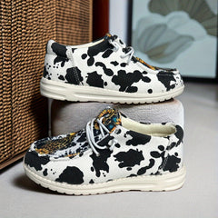 Girl's Flower Slip On Loafer Shoes - Non Slip Casual Sneakers