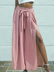 Wide Leg Pants High Waist Vacation Solid Summer Pants