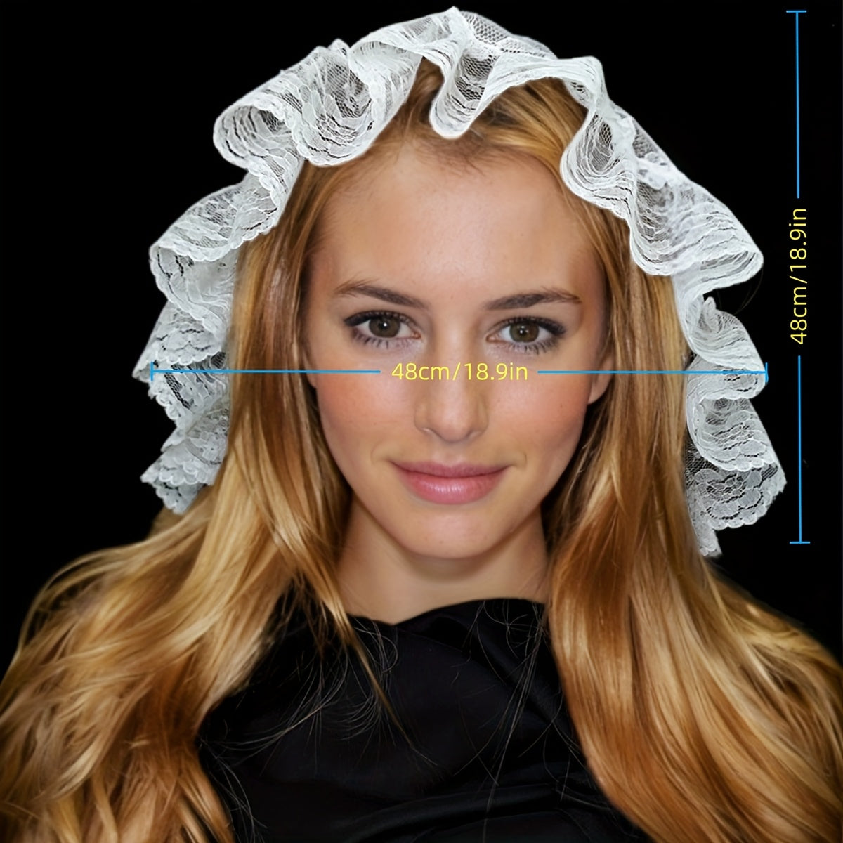 Vintage Lace Pleated Veil Headpiece European Retro Bridal Accessory
