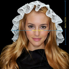 Vintage Lace Pleated Veil Headpiece European Retro Bridal Accessory