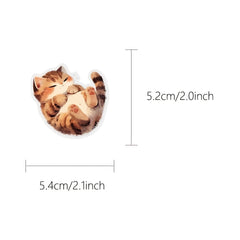50pcs Cartoon Cat Stickers PET Self Adhesive Decals for DIY Crafts