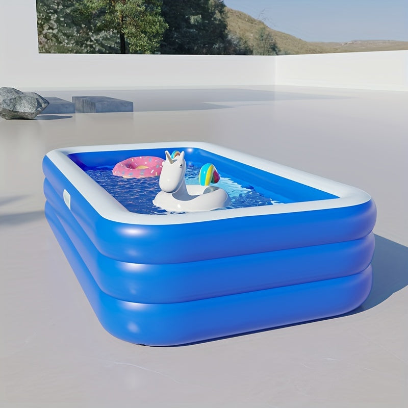 Inflatable Swimming Pool for Kids and Adults, Outdoor Yard Pool