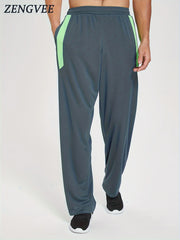 ZENGVEE Men's Elastic Waist Pocket Pants