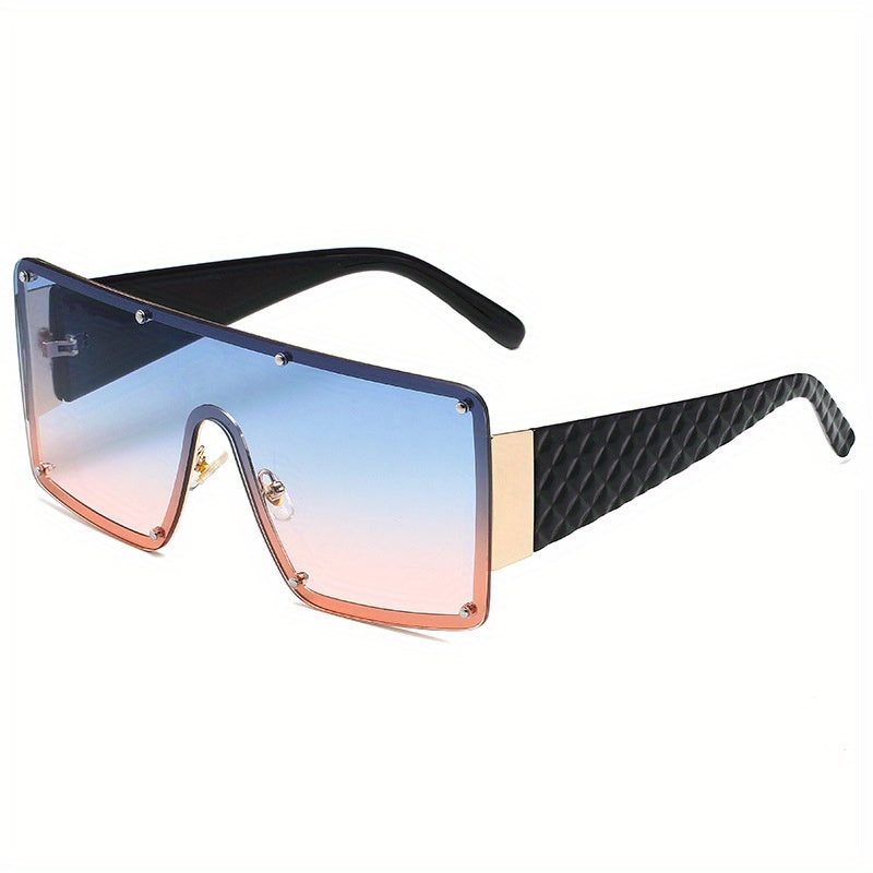 Y2K Oversized Gradient Mirror Lens Sunglasses UV400