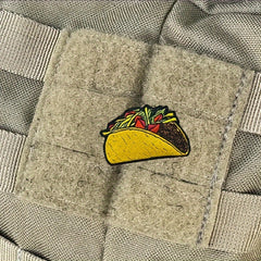 3pcs Taco Morale Patches Embroidered Applique Fastener Hook & Loop Emblem