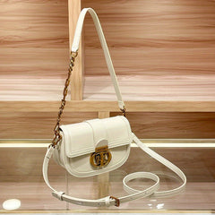 Light Brown Plaid Sling Bag for Women - Crossbody with Detachable Strap