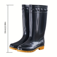 High Tube Rain Boots Waterproof and Wear-Resistant Women's Footwear