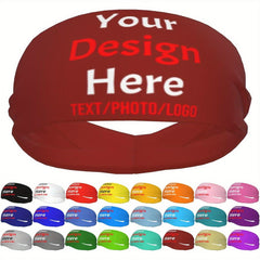 Personalized Sports Headbands with Name Photo Elastic Cl