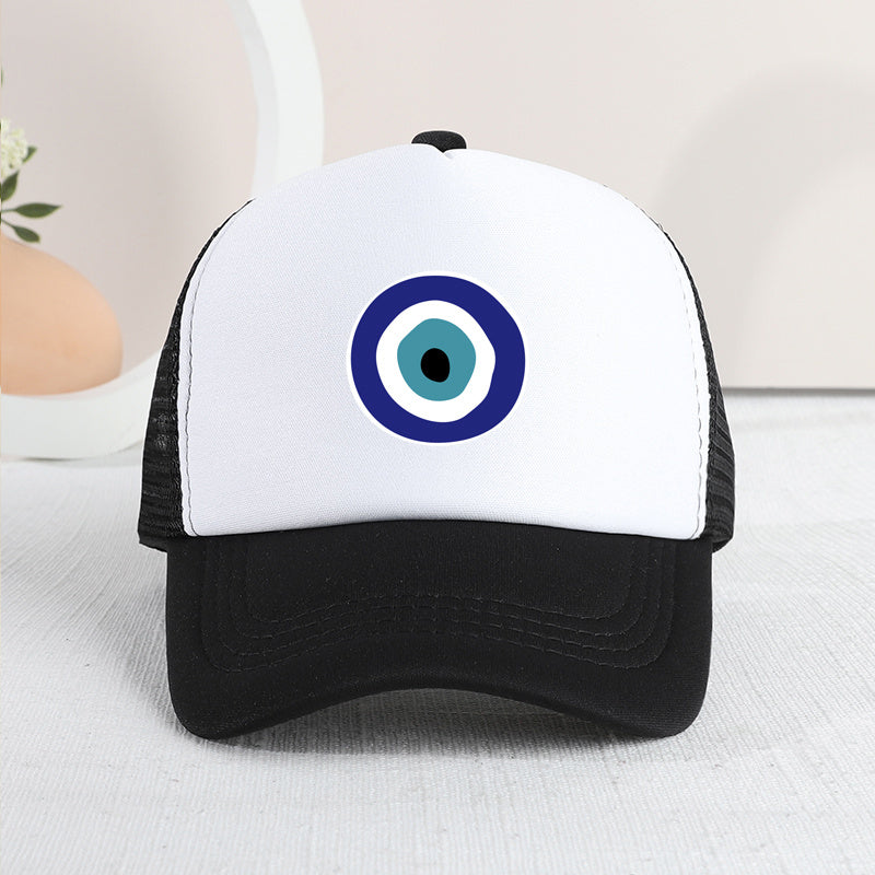 Kids Single-Eye Print Mesh Baseball Cap for Outdoor Activity