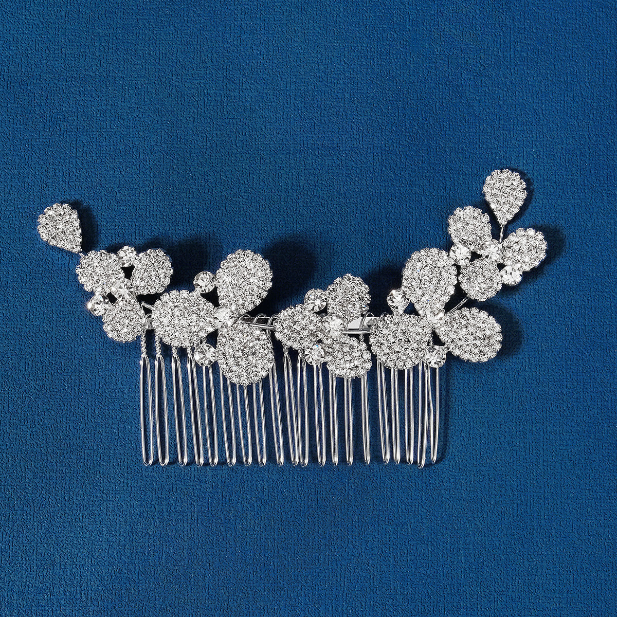 Rhinestone Flower Leaf Hair Comb Hairpin Party Favor Decor Princess Tiara