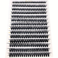 280pcs Clusters Eyelashes 0.07mm D Curl Mixed Length Faux Mink Eyelash Extension