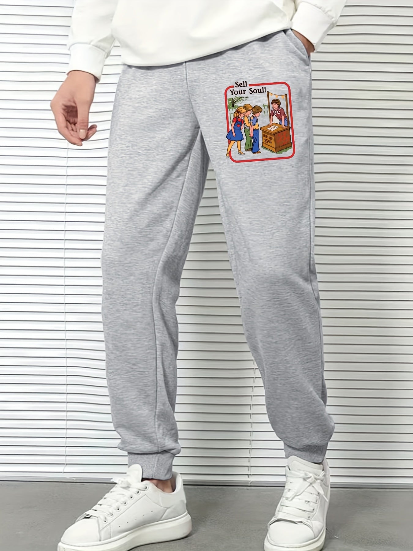 Men's Anime Graphic Sweatpants Drawstring Elastic Waist