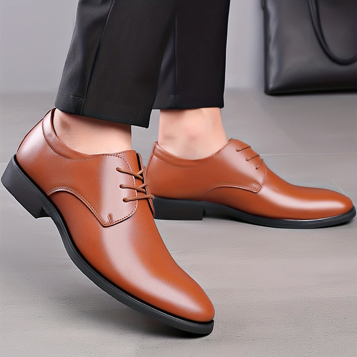 Men's Lace-Up Derby Shoes Business Formal Dress Wedding Events
