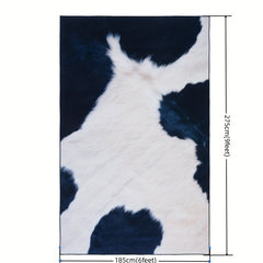 Non Slip Cow Print Velvet Rug Soft Shaggy Carpet for Living Room Bedroom