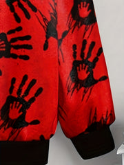 Boys Hand 3D Print Sweatshirt Kids Street Wear Casual Round Neck