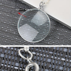 Necklace Magnifying Glass Metal Hanging Chain Magnifying Glass