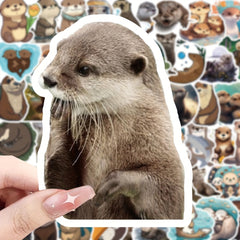 50pcs Cartoon Animal Stickers for Laptop Helmet Water Cup, Fun Graffiti Decals