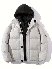 Men's Sherpa Hood Coat Padded Winter Warm Jacket