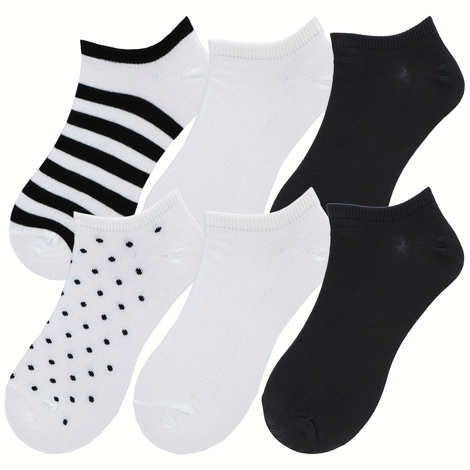 6 Pairs Women's Casual Low Cut Ankle Socks Stockings
