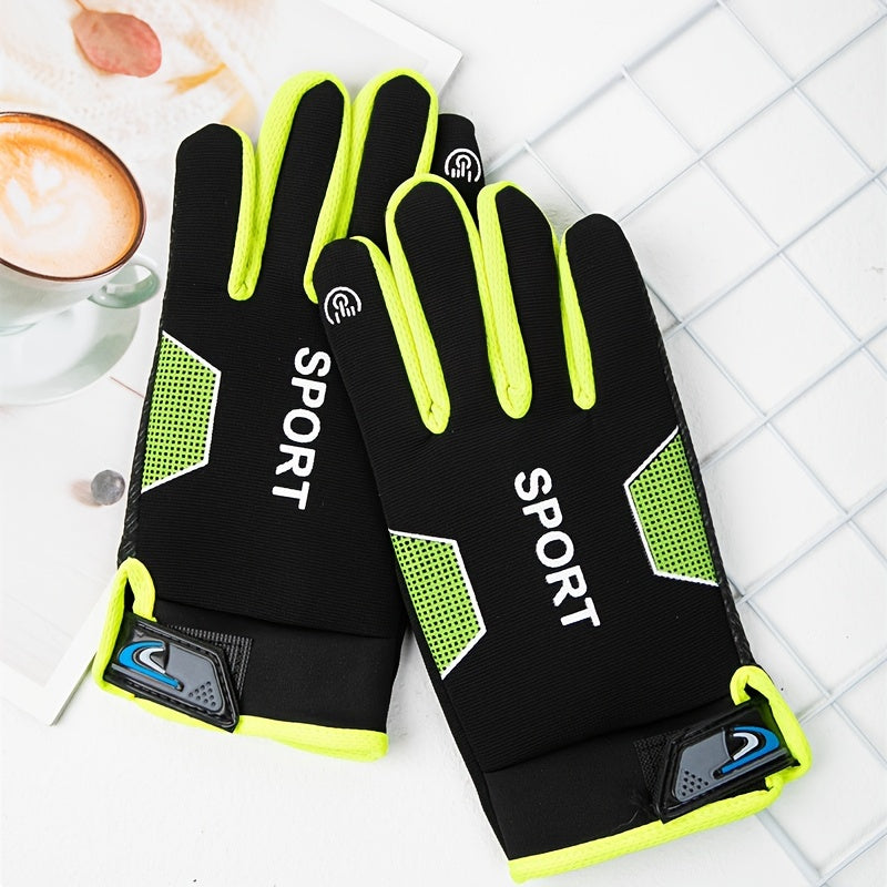 Outdoor Cycling Sports Gloves Touch Screen Full Finger Gloves