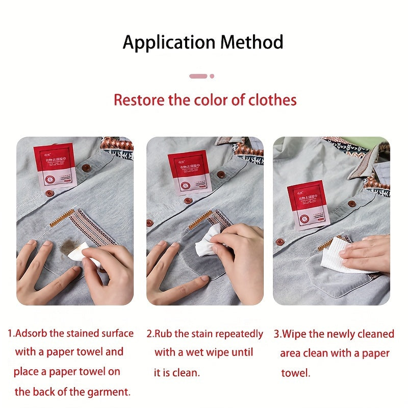 Emergency Wash Decontamination Wipes - Stain Removal for Clothes