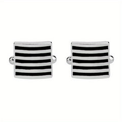 Square Striped Cufflinks Shirt Cufflinks Versatile Accessories
