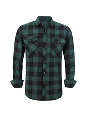 Men's Casual Plaid Button Up Shirt