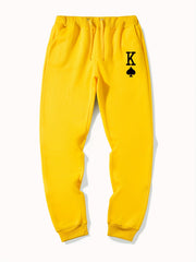 Spades King Joggers: Stretch Graphic Drawstring Sweatpants
