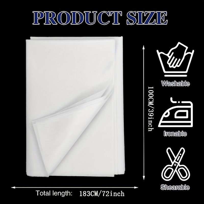 2pcs Iron On Fusible Interfacing Non Woven Lightweight Apparel Interfacing