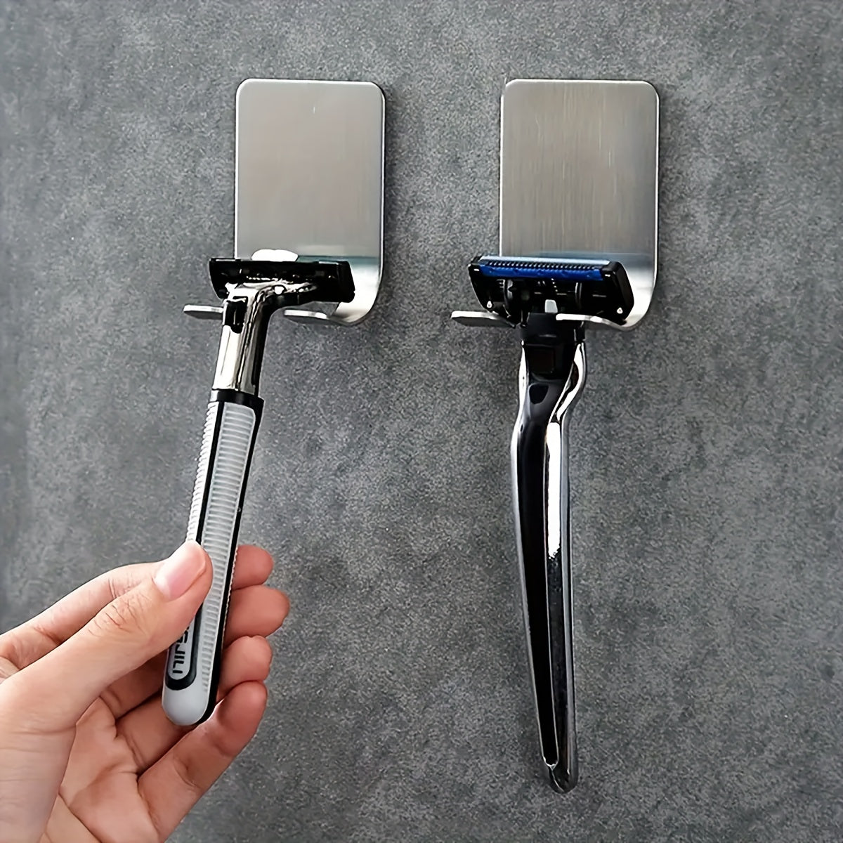 Wall Mounted Razor Holder No Drilling Bathroom Hook Rack
