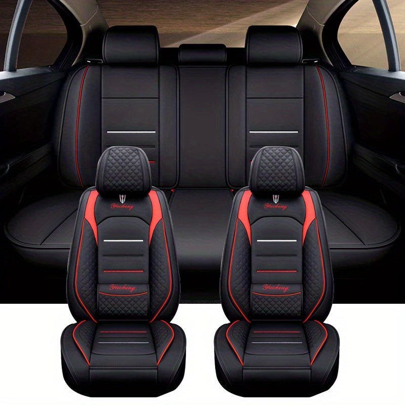 Universal Car Seat Cover Four Seasons PU Leather Wear Resistant Waterproof