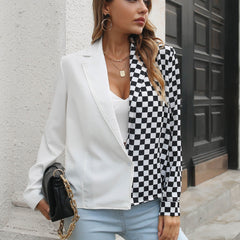 Women's Leopard Panel Button Front Blouse
