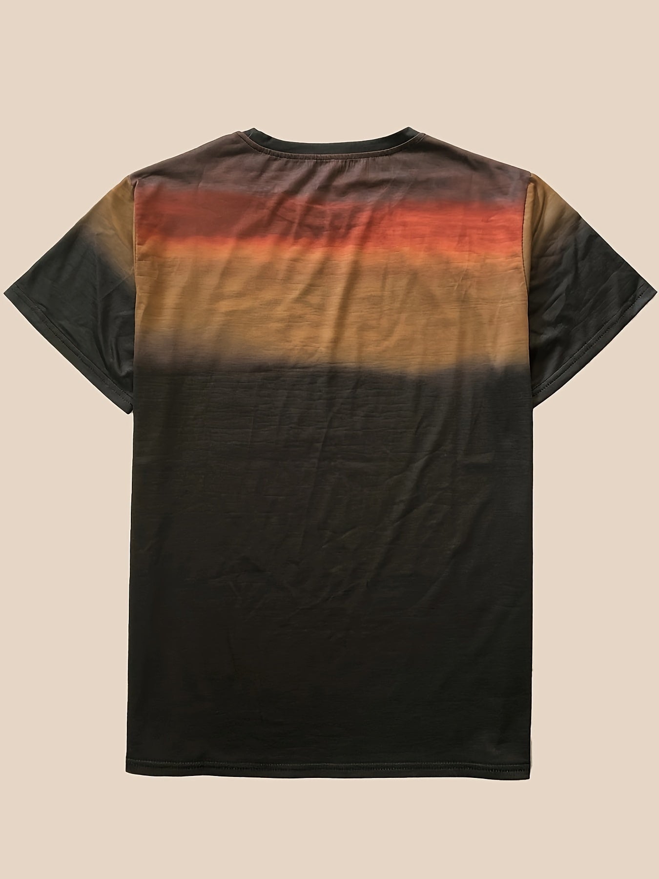 Men's Printed Sports T-shirt Round Neck Tee Shirt for Summer