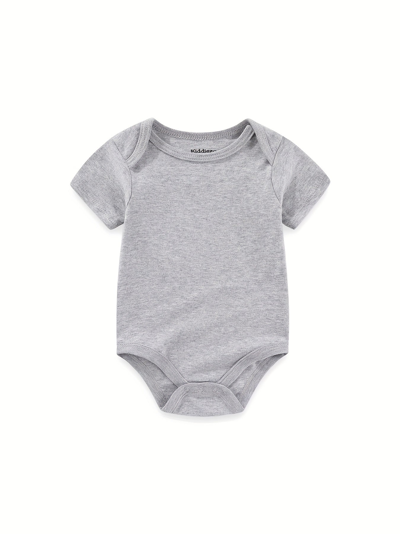 Summer Solid Short Sleeve Baby Bodysuit Cotton Soft 0-12Months Unisex