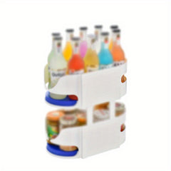 2 Layer Rotating Seasoning Spice Container Turntable Storage Box