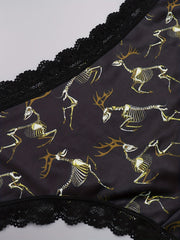 3 Pack Plus Size Christmas Gothic Panties Set Women's Plus Christmas